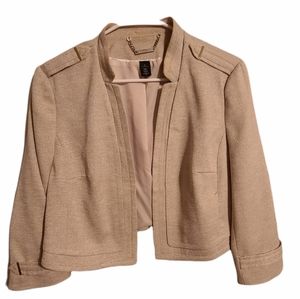 White House Black Market Crop Open Front Blazer/Jacket Size 14.